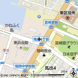 ファミリーマート福岡東浜店周辺の地図