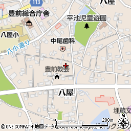 福岡県豊前市八屋1683周辺の地図