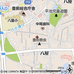 福岡県豊前市八屋1681周辺の地図