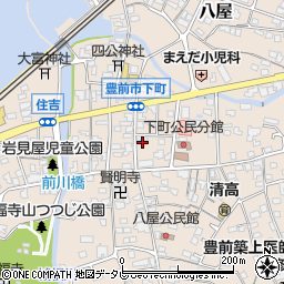 福岡県豊前市八屋1323周辺の地図