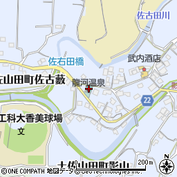龍河温泉周辺の地図