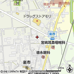 福岡県飯塚市楽市151周辺の地図