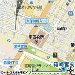 福岡市役所水道局　水道料金等のお問い合わせ東営業所周辺の地図