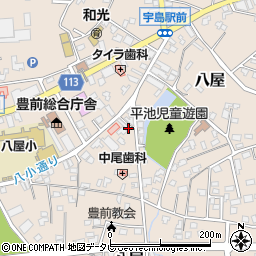 福岡県豊前市の居酒屋 中屋周辺の地図