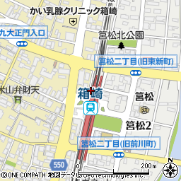 箱崎駅akippa駐車場周辺の地図