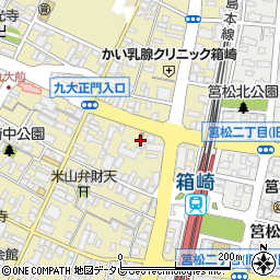 福岡筥松郵便局周辺の地図
