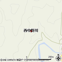 和歌山県東牟婁郡那智勝浦町西中野川周辺の地図