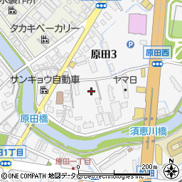 福岡県福岡市東区原田周辺の地図