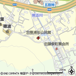 忠隈浦田公民館周辺の地図