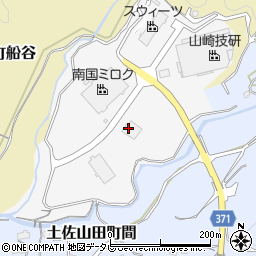 株式会社南国ミロク　香北工場部品加工工場周辺の地図