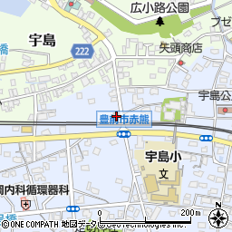 宇島郵便局周辺の地図