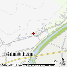 高知県香美市土佐山田町上改田135周辺の地図