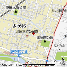 福岡県福岡市東区多の津5丁目41周辺の地図