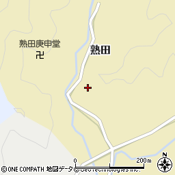 徳島県海部郡海陽町熟田中田周辺の地図