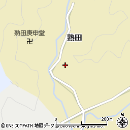 徳島県海陽町（海部郡）熟田（中田）周辺の地図