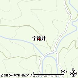 和歌山県東牟婁郡古座川町宇筒井周辺の地図