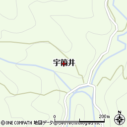 和歌山県古座川町（東牟婁郡）宇筒井周辺の地図