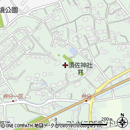 福岡県飯塚市弁分周辺の地図