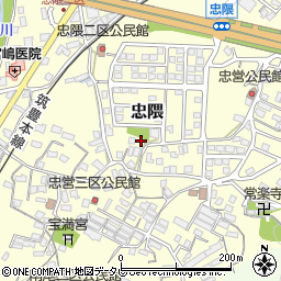 福岡県飯塚市忠隈周辺の地図