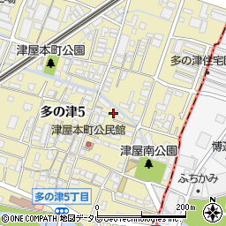 福岡県福岡市東区多の津5丁目40周辺の地図