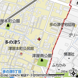 福岡県福岡市東区多の津5丁目37周辺の地図