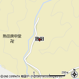 徳島県海部郡海陽町熟田周辺の地図