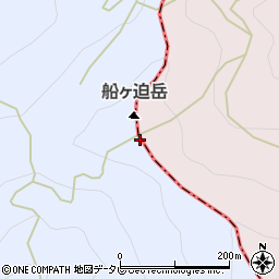 船ケ迫岳周辺の地図