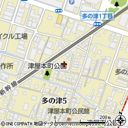 福岡県福岡市東区多の津5丁目24周辺の地図