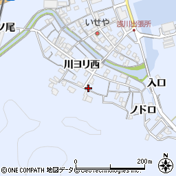 徳島県海部郡海陽町浅川川ヨリ西107周辺の地図