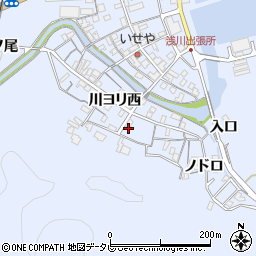 徳島県海部郡海陽町浅川川ヨリ西105周辺の地図