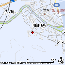 徳島県海部郡海陽町浅川川ヨリ西166-3周辺の地図