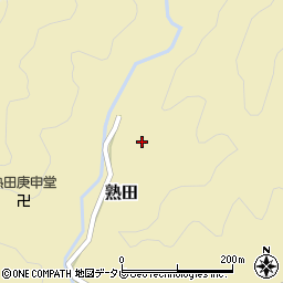徳島県海陽町（海部郡）熟田（三崎谷）周辺の地図