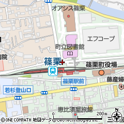 篠栗駅前周辺の地図