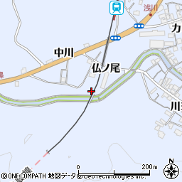 徳島県海部郡海陽町浅川仏ノ尾周辺の地図