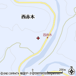 和歌山県古座川町（東牟婁郡）西赤木周辺の地図