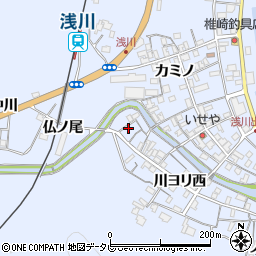 徳島県海部郡海陽町浅川川ヨリ西5周辺の地図