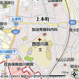 西田川高校事務室周辺の地図