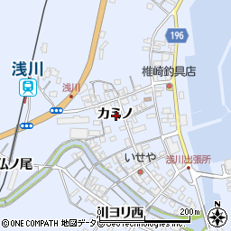 徳島県海部郡海陽町浅川カミノ周辺の地図