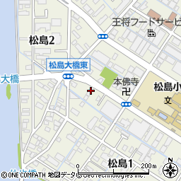 赤川紙　福岡支店周辺の地図