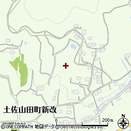 高知県香美市土佐山田町新改周辺の地図