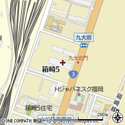 福岡県福岡市東区箱崎5丁目周辺の地図