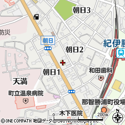 ローソン勝浦町朝日店周辺の地図
