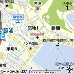 勝浦桟橋前周辺の地図