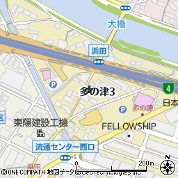 福岡県福岡市東区多の津3丁目周辺の地図