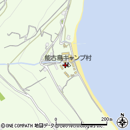 能古島キャンプ村・海水浴場周辺の地図