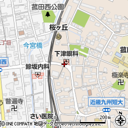 下津眼科医院周辺の地図