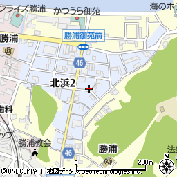 和歌山県東牟婁郡那智勝浦町北浜2丁目74周辺の地図