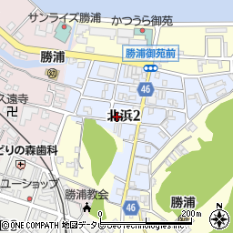 和歌山県東牟婁郡那智勝浦町北浜2丁目63周辺の地図