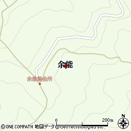 高知県吾川郡仁淀川町余能周辺の地図