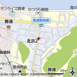 和歌山県東牟婁郡那智勝浦町北浜周辺の地図